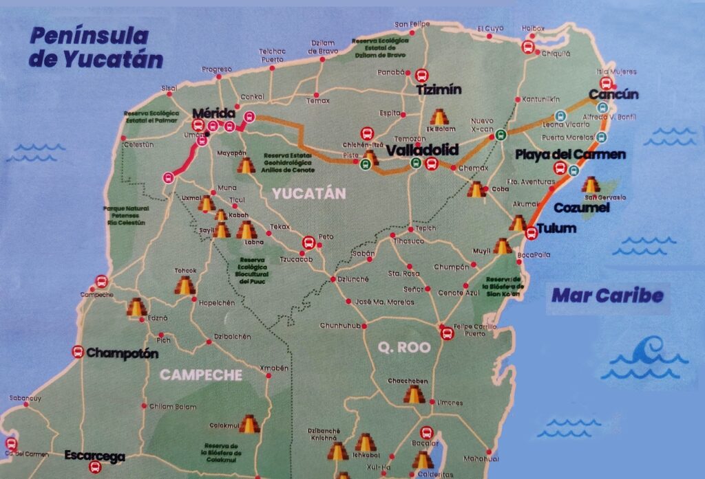 A Map of the Yucatan Peninsula